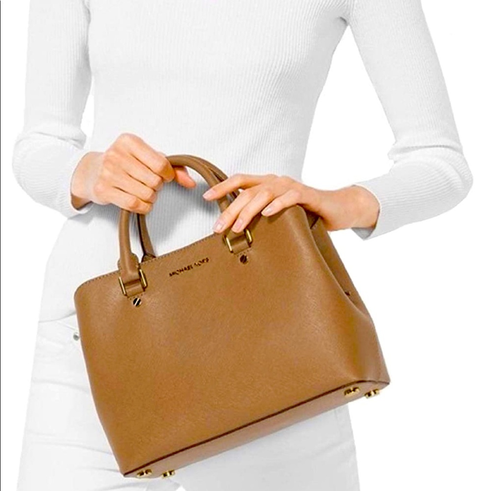 NWOT Michael Kors‎ Savannah leather medium satchel - Picture 8 of 8